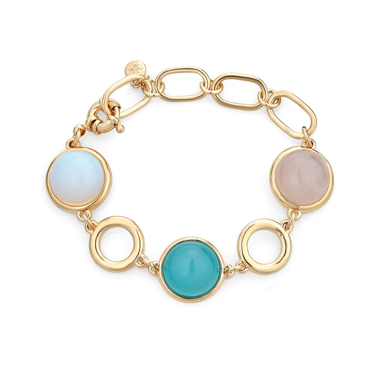 Mustique Orb Chain Link Gold Bracelet