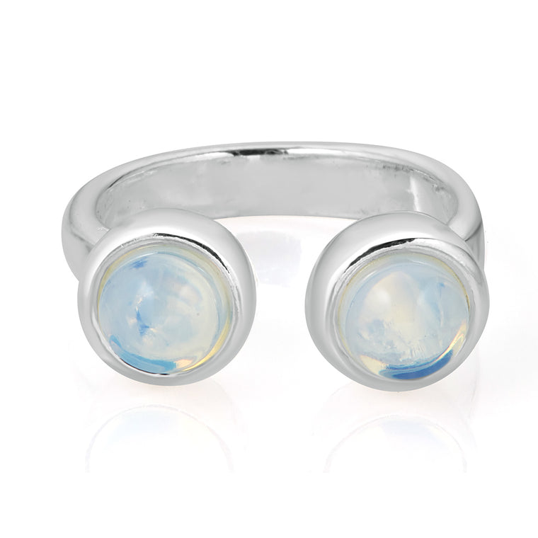Pedrera Double Orb Silver Ring