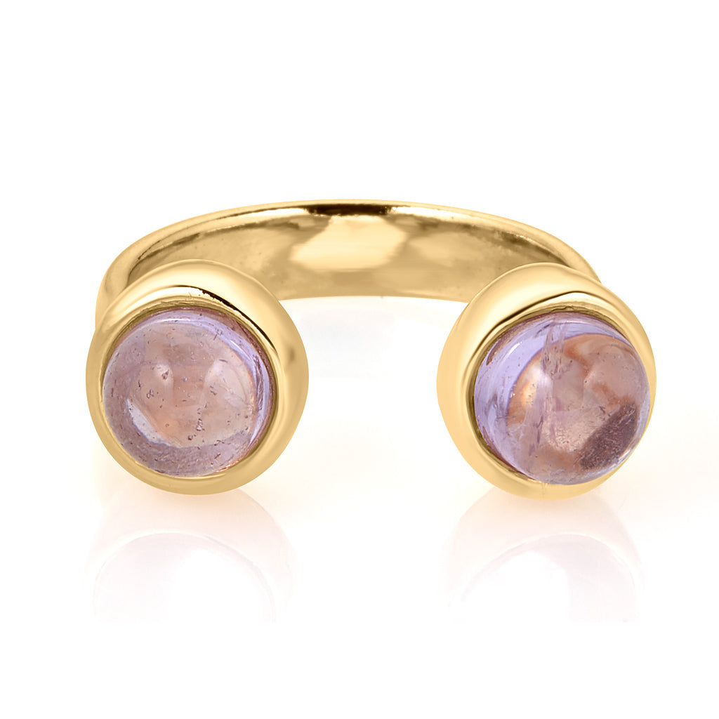 Pedrera Double Orb Gold Ring